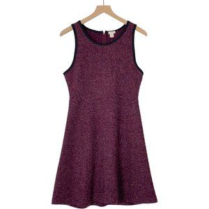 J. Crew Burgundy Wool Blend Sleeveless Skater Dress (10)